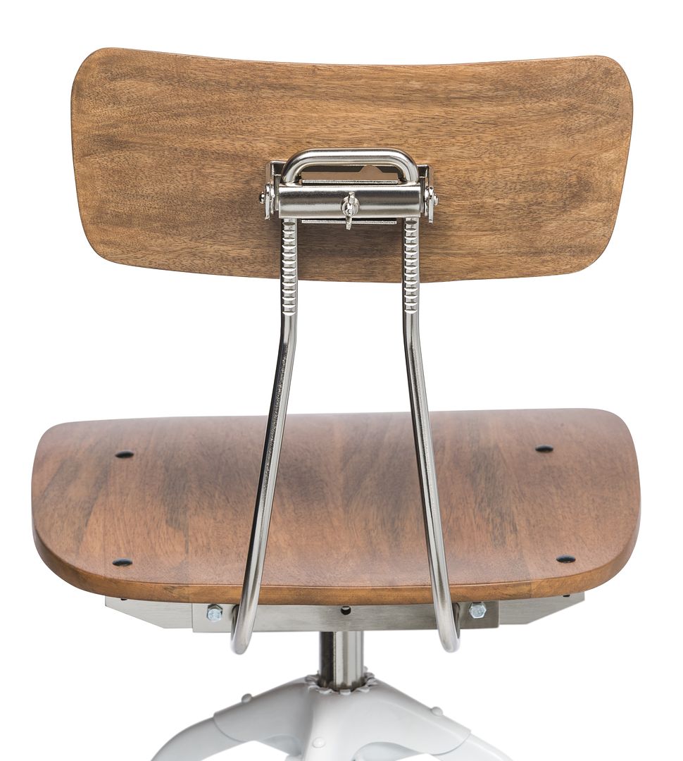 Hampton-Style Gas-Lift Swivel Bar Stool – White