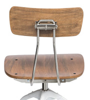 Hampton-Style Gas-Lift Swivel Bar Stool – White