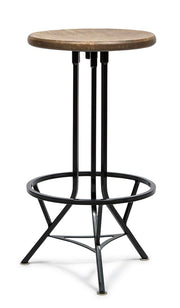 Stylish Wooden Swivel Bar Stool – Black