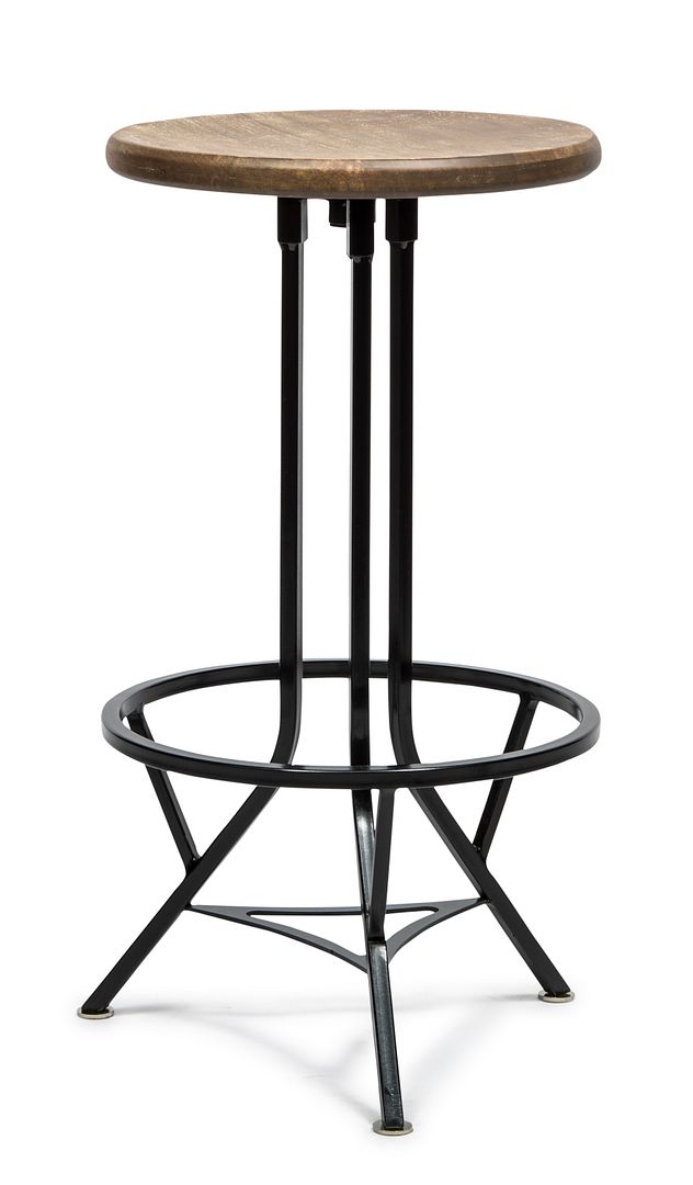 Stylish Wooden Swivel Bar Stool – Black