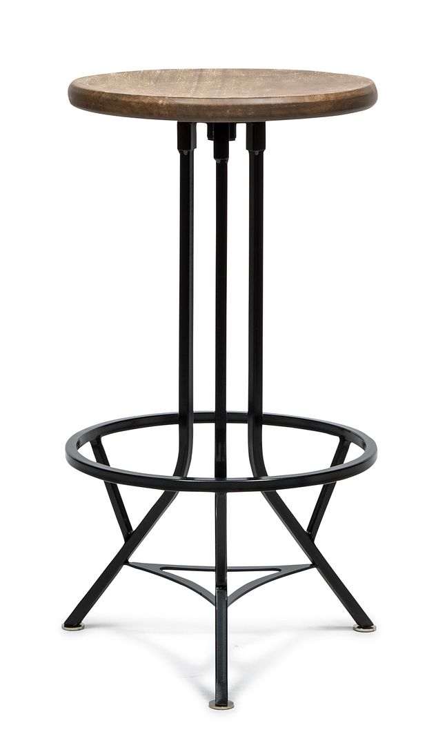 Stylish Wooden Swivel Bar Stool – Black