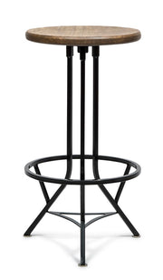 Stylish Wooden Swivel Bar Stool – Black