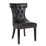 Century Velvet Dining Chair Set of 2 – Black