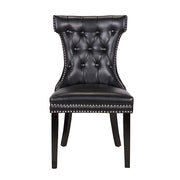 Century Velvet Dining Chair Set of 2 – Black