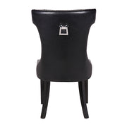 Century Velvet Dining Chair Set of 2 – Black