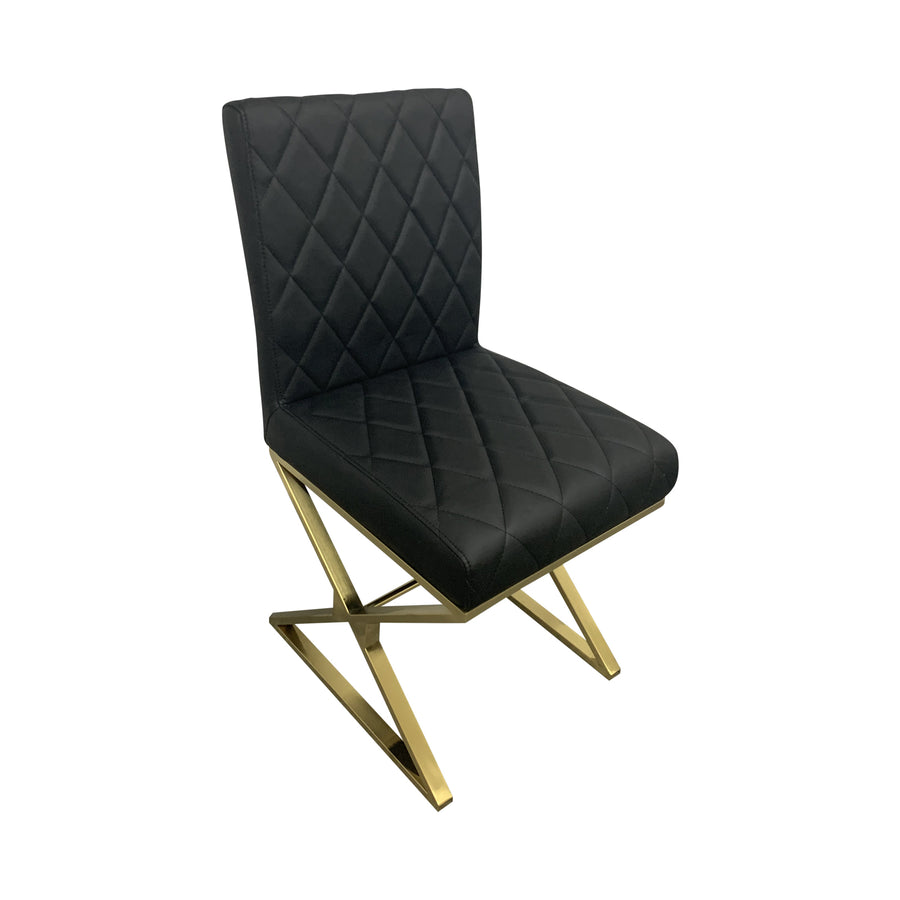 Vega PU Leather Dining Chair Set of 2 – Gold