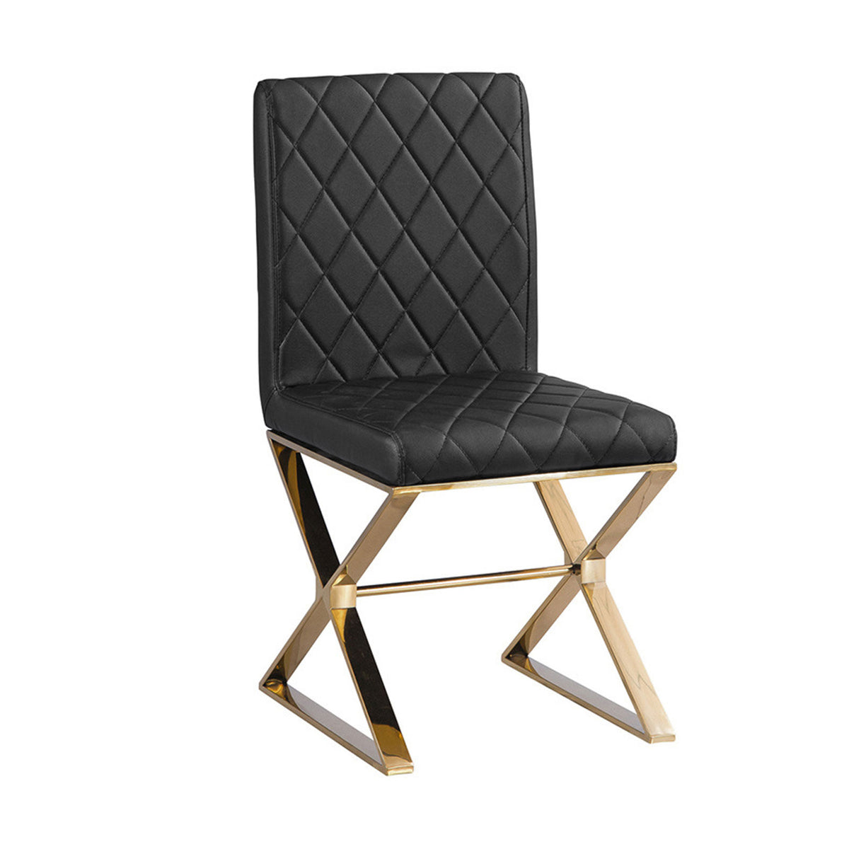 Vega PU Leather Dining Chair Set of 2 – Gold