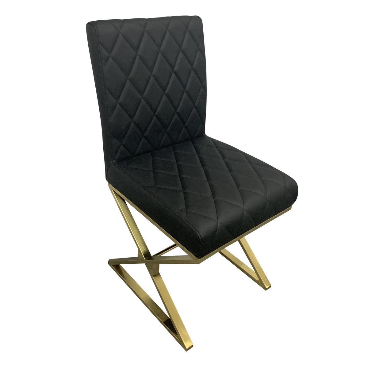 Vega PU Leather Dining Chair Set of 2 – Gold