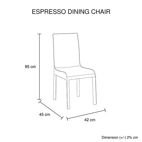 Raleigh Wooden Dining Chair Set of 2 – Black