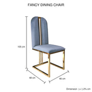 Sloane Fabric Dining Chair Set of 2 – Gold