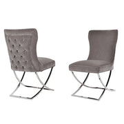 Raven Fabric Dining Chair Set of 2 – Grey