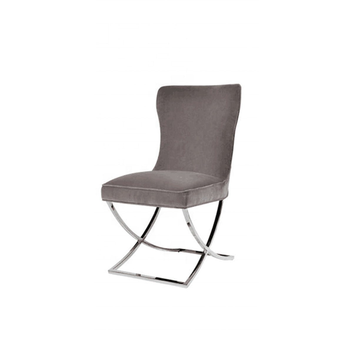 Raven Fabric Dining Chair Set of 2 – Grey