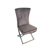 Raven Fabric Dining Chair Set of 2 – Grey