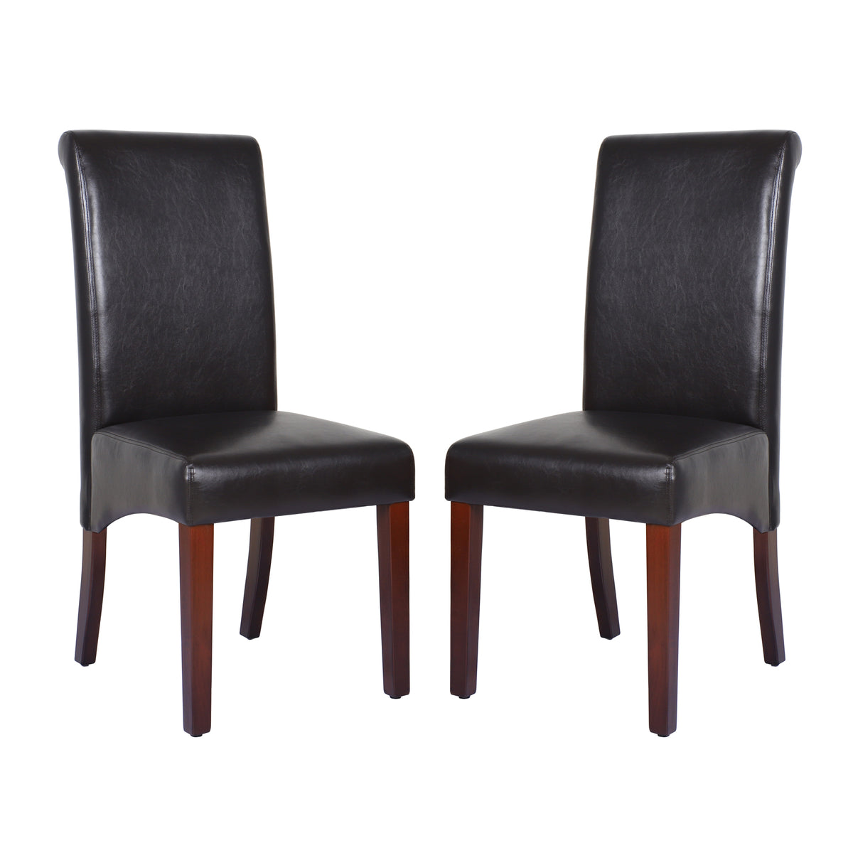 Matteo Wooden Dining Chair Set of 2 – Brown