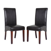 Matteo Wooden Dining Chair Set of 2 – Brown