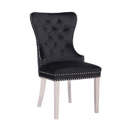 Victoria Velvet Dining Chair Set of 2 – Black