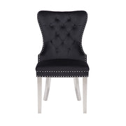 Victoria Velvet Dining Chair Set of 2 – Black