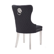 Victoria Velvet Dining Chair Set of 2 – Black