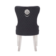 Victoria Velvet Dining Chair Set of 2 – Black