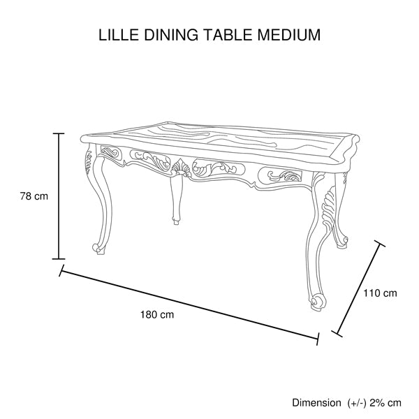 Medium Fabric Dining Set – White