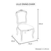 Medium Fabric Dining Set – White