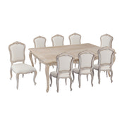 Medium Fabric Dining Set – White