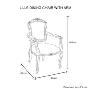 Medium Fabric Dining Set – White