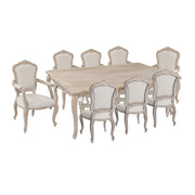 Medium Fabric Dining Set – White