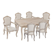 Medium Fabric Dining Set – White