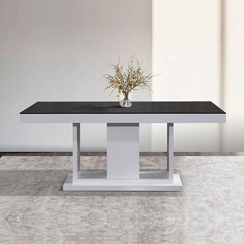 Eden Wooden Dining Table – Black & White