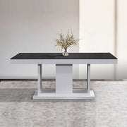 Eden Wooden Dining Table – Black & White
