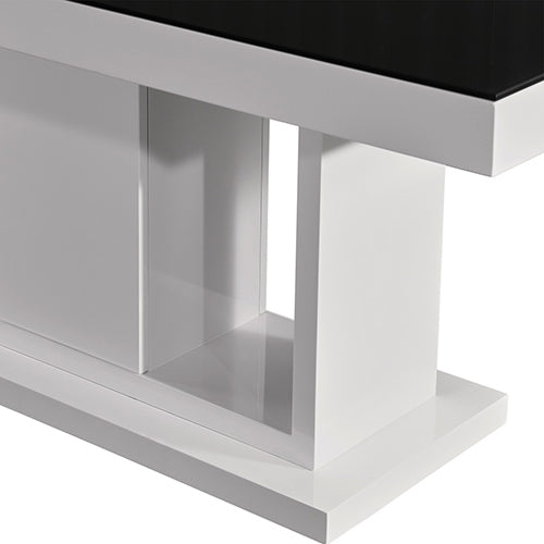 Eden Wooden Dining Table – Black & White