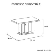 Eden Wooden Dining Table – Black & White