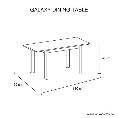 Edwin Wooden Dining Table – White