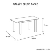 Edwin Wooden Dining Table – White