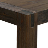 Dining Table 210cm Large Size with Solid Acacia Wooden Base in Chocolate Colour