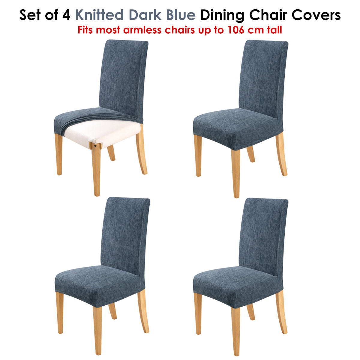 Fletcher Dining Chair Cover Set – Blue