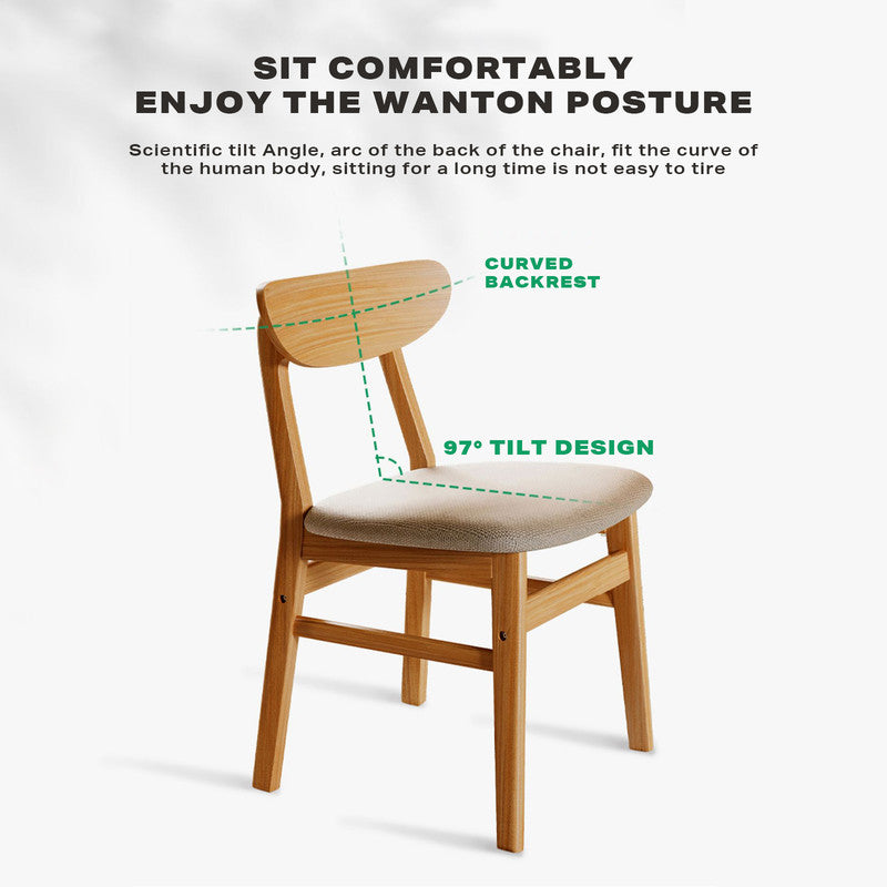 Sidney Fabric Dining Chair – Natural
