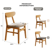 Sidney Fabric Dining Chair – Natural