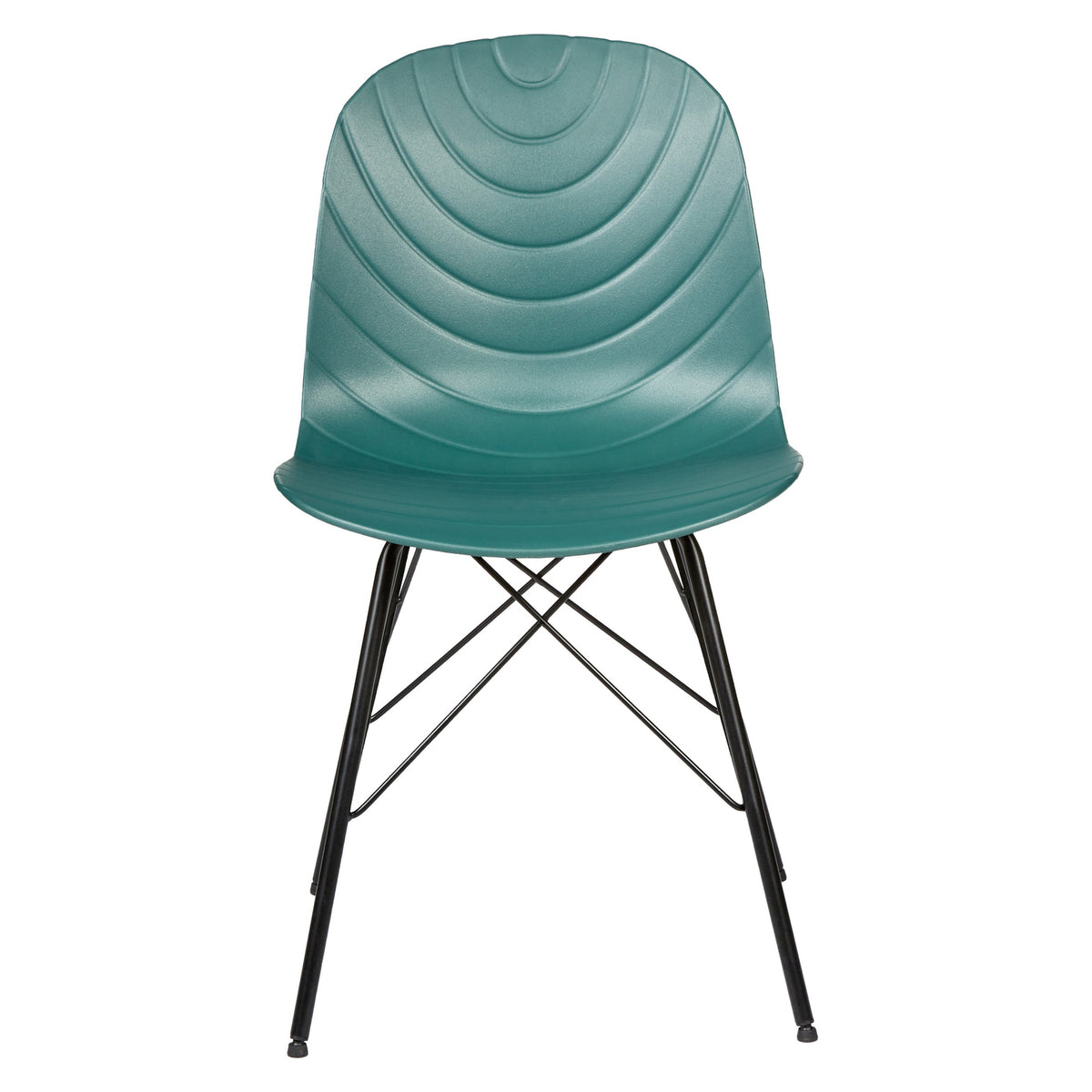 Royce Metal Office Chair Set of 4 – Dark Green