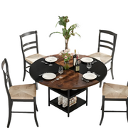 Nnetmlt Metal Dining Table – Brown