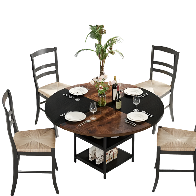 Nnetmlt Metal Dining Table – Brown