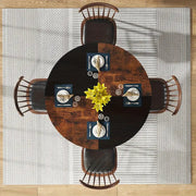 Nnetmlt Metal Dining Table – Brown