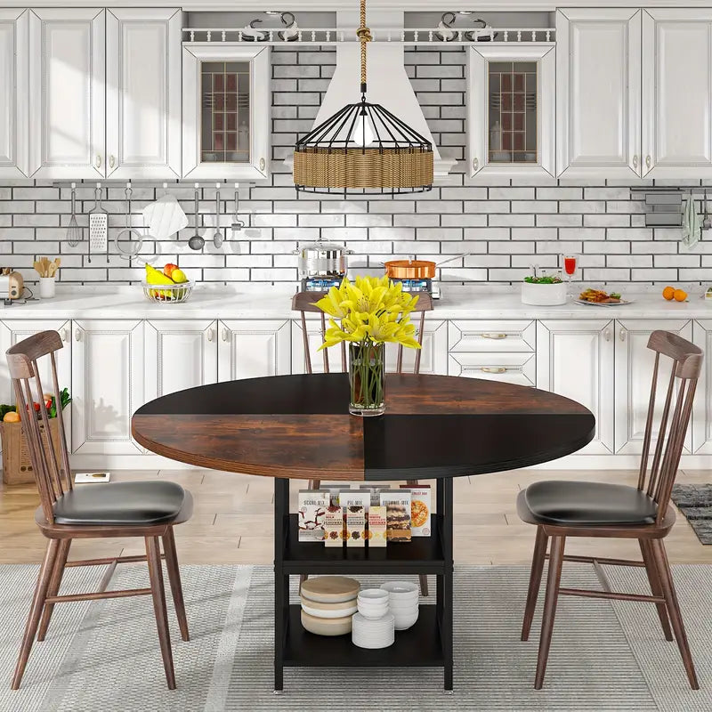 Nnetmlt Metal Dining Table – Brown