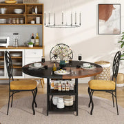 Nnetmlt Metal Dining Table – Brown