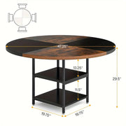 Nnetmlt Metal Dining Table – Brown