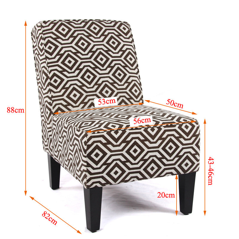 Cafe Fabric Dining Chair – Brown