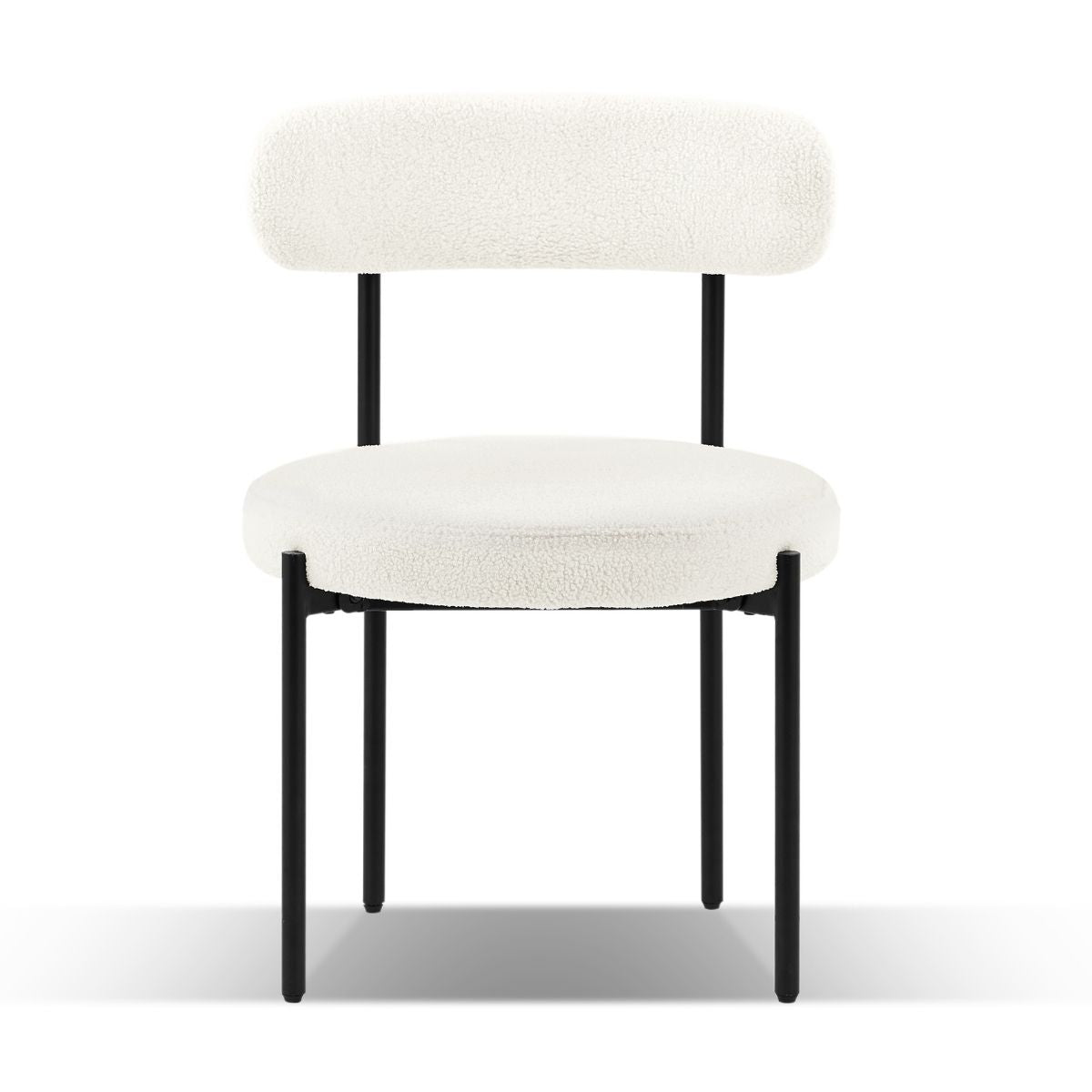 Amia Fabric Dining Chair Set of 2 – Black & White