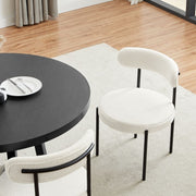 Amia Fabric Dining Chair Set of 2 – Black & White