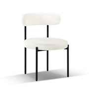 Amia Fabric Dining Chair Set of 2 – Black & White